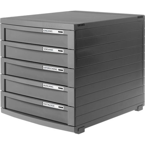 Caja de almacenamiento Han Contur 1505 191 gris oscuro 300 mm
