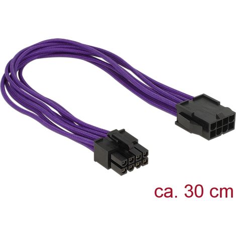 Kabel power 8 pin eps verlängerung st / bu 30 cm delock violett