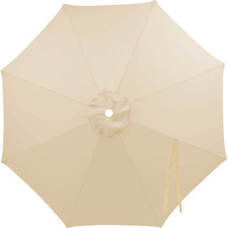 Toldo de repuesto para sombrilla de exterior, impermeable y resistente a los rayos UV, color beige, 270 cm - 8 varillas (1/5)
