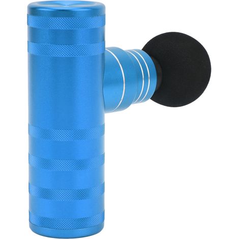 Appareil de massage par percussion pour tissus profonds, soulageant la douleur en silence et favorisant la relaxation. Appareil portable de massage musculaire électrique, rechargeable par USB, bleu. (1/5)