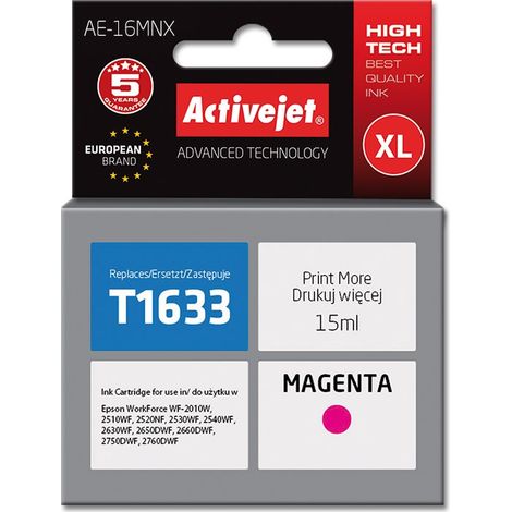 Activejet AE-16MNX Ink cartridge (replacement for Epson 16XL T1633 Supreme 15 ml magenta)