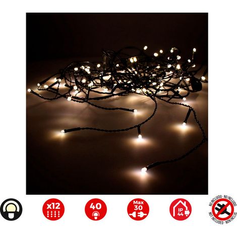 Rideau Icicle Easy-Connect 2x0,5m 12 Bandes Blanc Chaud 30v (USAGE Int. Ext.) Edm  Total 0,72w (1/3)