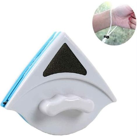 MOONSTARS Lave Vitre Magnétiqu,Brosse de Nettoyage pour vitres Double Face, Double Latérale Magnétique Nettoyant pour Vitres avec Corde Anti-Chute pour vitres vitrées 3-8mm (Bleu) (1/4)