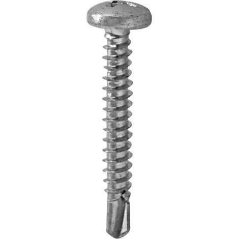 Vis autoperceuse PH2 à tête cylindrique 3,9 x 19 mm, zinguée, pour tôles épaisses - Lot de 1 000 unités