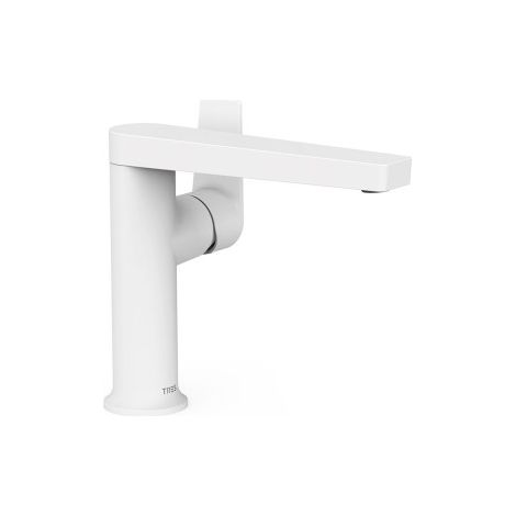 Mitigeur avec manette latérale pour lavabo Project Blanc mat - TRES 22144701BM