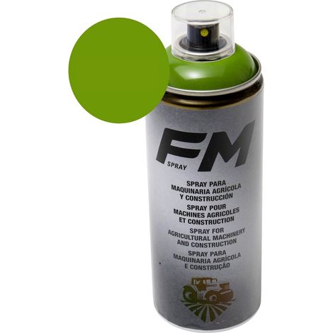 Peinture aérosol verte John Deere 400ml – Émail acrylique brillant – Résistante aux intempéries et aux rayures – Pour machines agricoles – Fm Spray