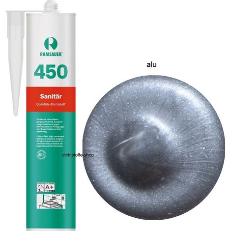 Ramsauer 450 Sanitär Silikon Fugen Dichtstoff 310ml Kartusche alu