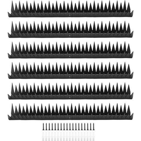Rosvola Pointes de clôture Anti-escalade, 15.7 pouces, en acier au carbone, anti-intrusion métallique, pour mur extérieur, maison, jardin, sécurité, 6 pièces (1/5)
