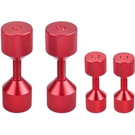 goupilles à bride en aluminium à deux trous, 1-1/8 pouce et 1-5/8 pouce, rouges (1/5)