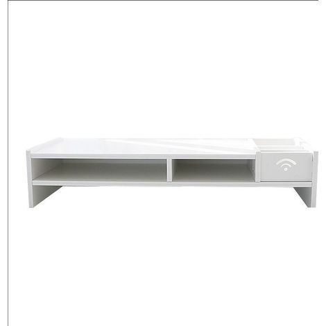 Support pour ordinateur portable et écran, blanc (1/5)