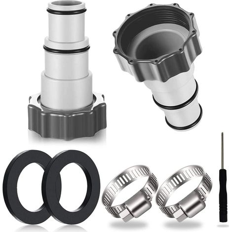 2er Pack Poolschlauch Adapter für Intex Pool, Ø 32 und 38 mm Schlauchanschluss (1/5)