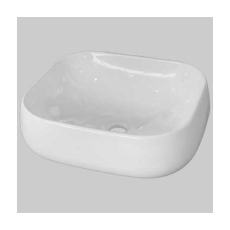 Lavabo appoggio in ceramica oval 45 - 45x42,5 cm. bianco