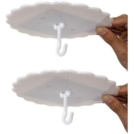 Lot de 2 crochets de plafond en forme de dôme super colle – Moustiquaire et auvent de lit (17,8 cm, 2 ensembles) – Installation facile, sans clous (1/5)