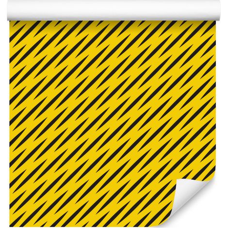 Carta da parati con motivo geometrico giallo, sfondo giallo per soggiorno e camera da letto 50x1000 cm (1/5)