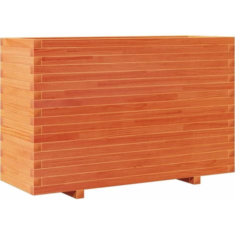 Vassoio per fioriera aiuola rialzata piante fiori terrazza giardino cera 110 x 40 x 72 cm legno di pino massiccio marrone 020038436