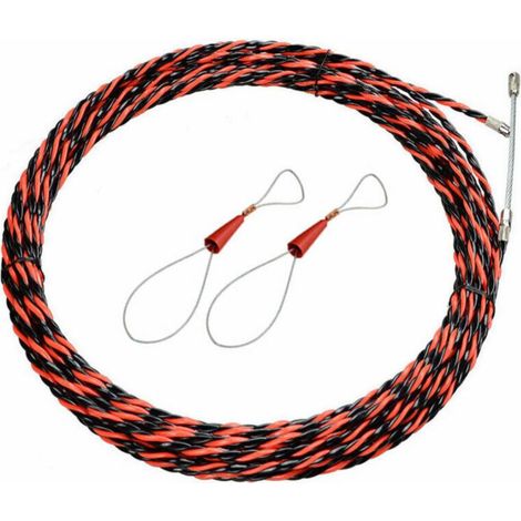 1 set Electrician's Pulling Needle 50M Electrical Wire Puller 5mm Diameter Retractable Installation Pulling Needle for Cable Pulling and Extension Cords, Flexible Spiral Steel Electrical Wire Puller (1/5)