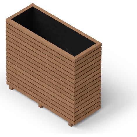 Upyard Pflanzkübel TerraBox High Holz 100 x 90 cm natur inkl. Einlage (1/2)