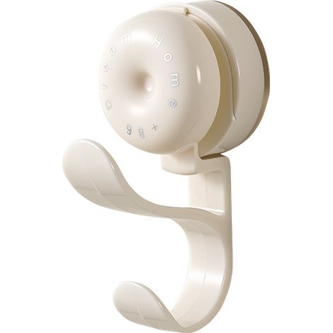 1-teilige Garderobenleiste für Badezimmer, geeignet für Badezimmer, Küche, Wohnzimmer, Toilette, mit Saugnapfhaken und 2 Haken (1/5)