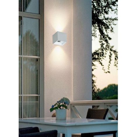 TRADE SHOP - Applique Da Parete 52 Led 22 W Per Esterno Doppia Emissione Luminosa Ip65 Es66-b - -Bianco Caldo      -