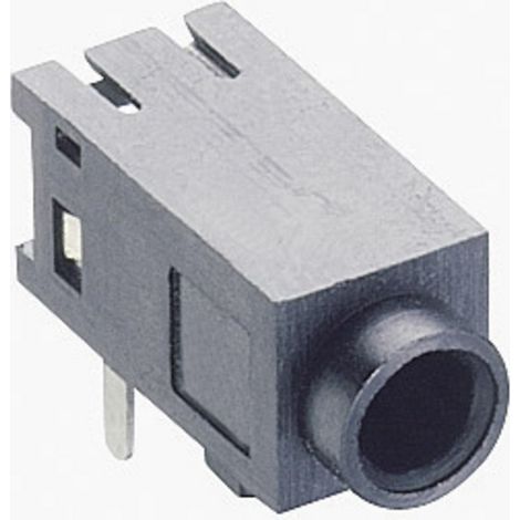 Lumberg 1501 05 Klinken-Steckverbinder 2.5 mm Buchse, Einbau horizontal Polzahl: 3 Stereo Schwarz 1
