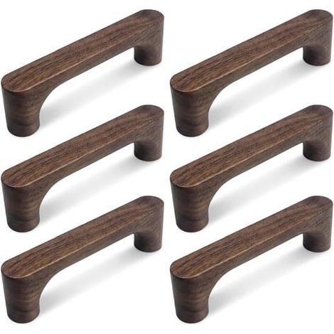 Poignées de meuble - Perçage 96 mm - Poignées en bois - Vis incluses - Poignées carrées modernes - Poignées de porte - Poignées de meuble - Mobilier de salle de bain (1/5)