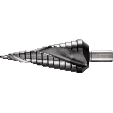 PFERD TOOLS Stufenbohrer HSS 14 Bohrstufen Ø 4-30mm 3-Flächenschaft-Ø 10mm HICOAT beschichtet (1/3)