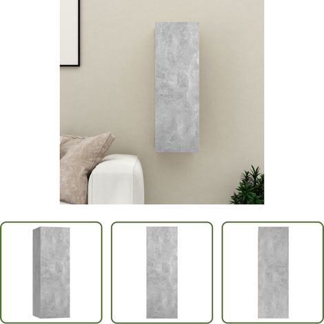 vidaXL Holzwerkstoff - TV-Schrank Betongrau 30,5x30x90 cm Holzwerkstoff (1/5)