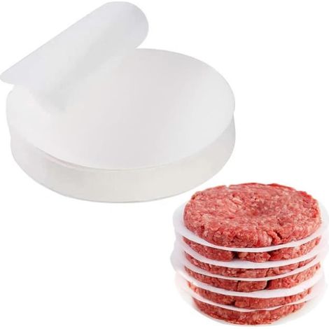 500Pcs papiers Burger Steak Haché, papiers antiadhésifs pour Presse à Hamburger 11cm Papier pour Pain de Viande pâtisseries (1/4)