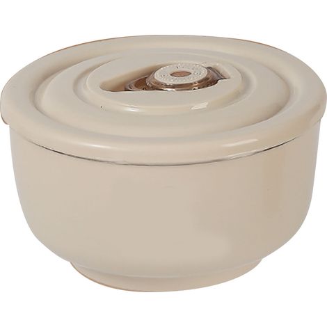 Isolierter, bruchsicherer Edelstahl-304-Essnapf für Kinder, aprikosenbeige, doppelwandiger Aufbewahrungsbehälter (1/5)