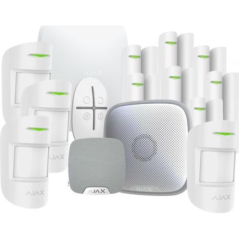 Ajax Kit antifurto wireless Bianco HUB2 GSM(4G) + 4 SENSORI + 7 CONTATTI + SIRENE - 51174 - 42964