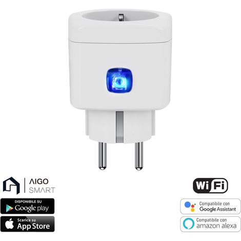 Aigostar Presa Smart WiFi Schuko 10A 2300W Alexa Google Controllo Vocale (1/5)