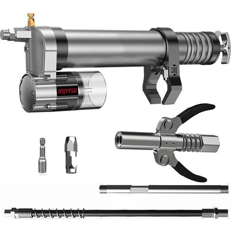 Adaptateur pour pistolet à graisse - Convertit les outils pneumatiques, les perceuses sans fil et les visseuses à percussion en pistolet à graisse électrique, tête de pistolet de conversion (1/5)