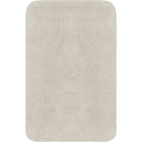 Maison Exclusive - Set Tappetini per Bagno 2 pz in Tessuto Bianco (1/5)