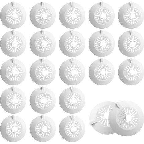 30 rosaces pour radiateur, compatibles avec les tuyaux de radiateur de 14 à 29 mm, rosaces réglables pour tuyaux de radiateur muraux, blanches (1/5)