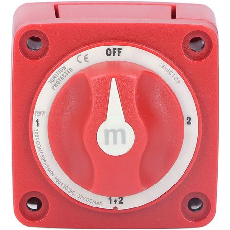 Commutateur batterie 300A rotatif 4 positions - IP66 étanche - Yacht RV voiture (1/5)