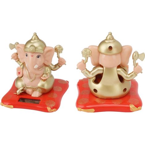Ornements de décoration Ganesha à énergie solaire pour tableau de bord de voiture de jardin à la maison (1/5)