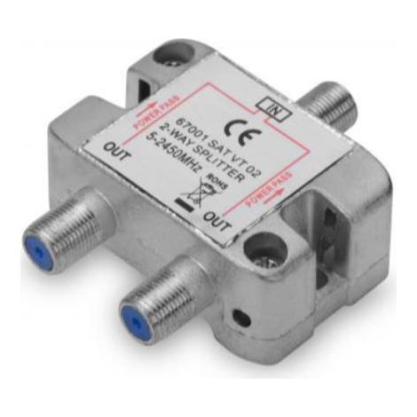 Ednet 84675 cable répartiteur et combinateur Répartiteur de signaux pour cable câble coaxial Métal