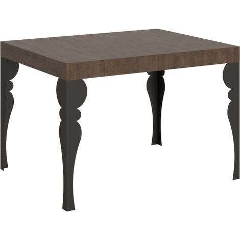 Tavolo allungabile 80x120/204 cm Paxon Noce telaio Antracite (1/4)