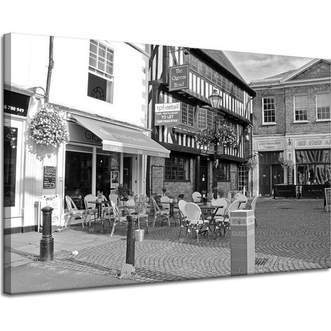 Leinwanddruck Architektur Café 120x80 cm