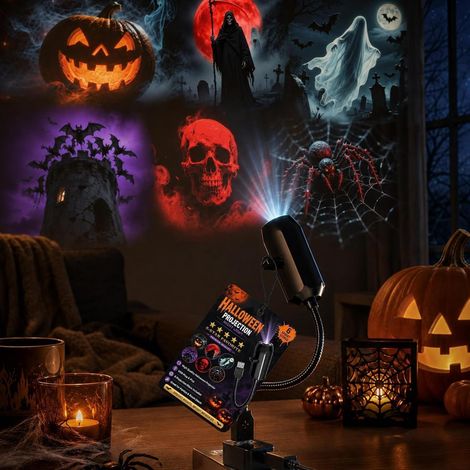 6 projecteurs étoiles Halloween 3D HD (1/5)