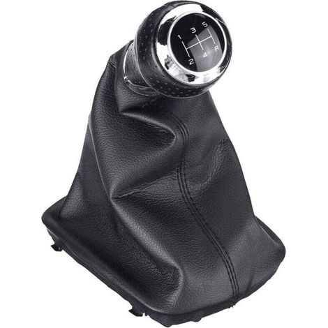 Funda de cuero para pomo de palanca de cambios manual de 5 velocidades para Audi A3 A4 Q5 S3 S4 B5 B6 B7 C5 - KZQ