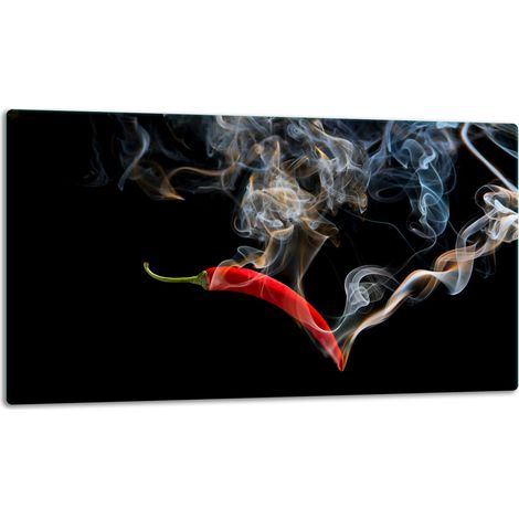 Planche à découper en verre 52x30 piment (1/5)
