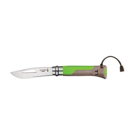 COLTELLO OPINEL 08 OUTDOOR  MM 85 PP VERDE/GRIGIO