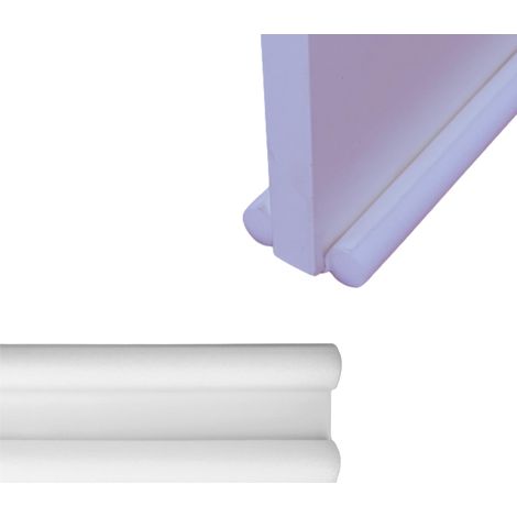 Bourlet en Mousse Isolante pour sous Les Portes Double Rouleau Empêche l'entrée de Froid, de poussière ou d'insectes sous la Porte Blanc Polyéthylène (1/5)