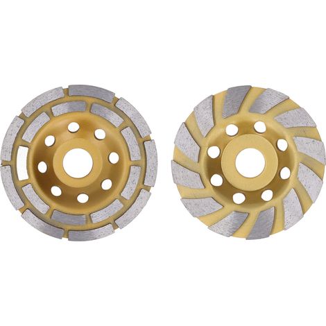 Ensemble de meules de 4,5 pouces à double rangée et segment turbo, disque de meulage diamanté sans rondelle (1/5)