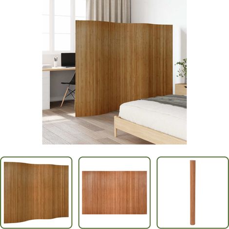 Bambou - Cloison de séparation marron largeur 250 cm hauteur 165 cm bambou (1/5)