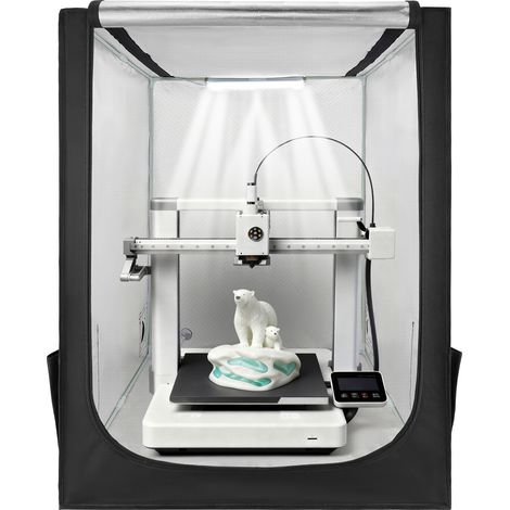 VEVOR 3D-Druckergehäuse Druckerzelt (70x75x90 cm), staubdichte & wasserfeste Schutzhülle mit konstanter Temperatur & LED-Beleuchtung, kompatibel mit gängigen Modellen von Creality/ELEGOO/Anycubic (1/5)