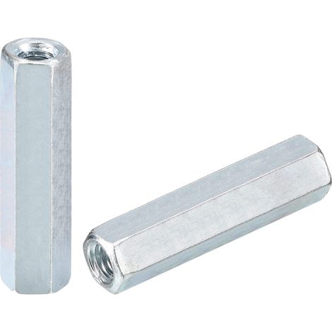 5pcs M6x10x40mm Raccord Écrous Galvanisé Carbone Acier (1/5)