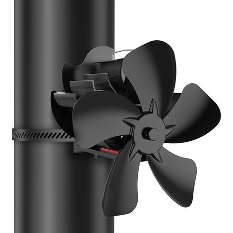 Ventilateur de poêle à bois amélioré, ventilateur thermique alimenté par la chaleur pour cheminée et poêle à bois (1/5)
