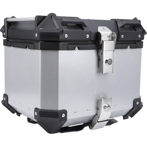 Boîte à Queue de 6L, Tronc Arrière en Alliage en Aluminium, Résistant aux Chocs, Universel pour Le Scooter de Moto, Remplacement de, pour Les Motos avec des Bagages à (1/4)